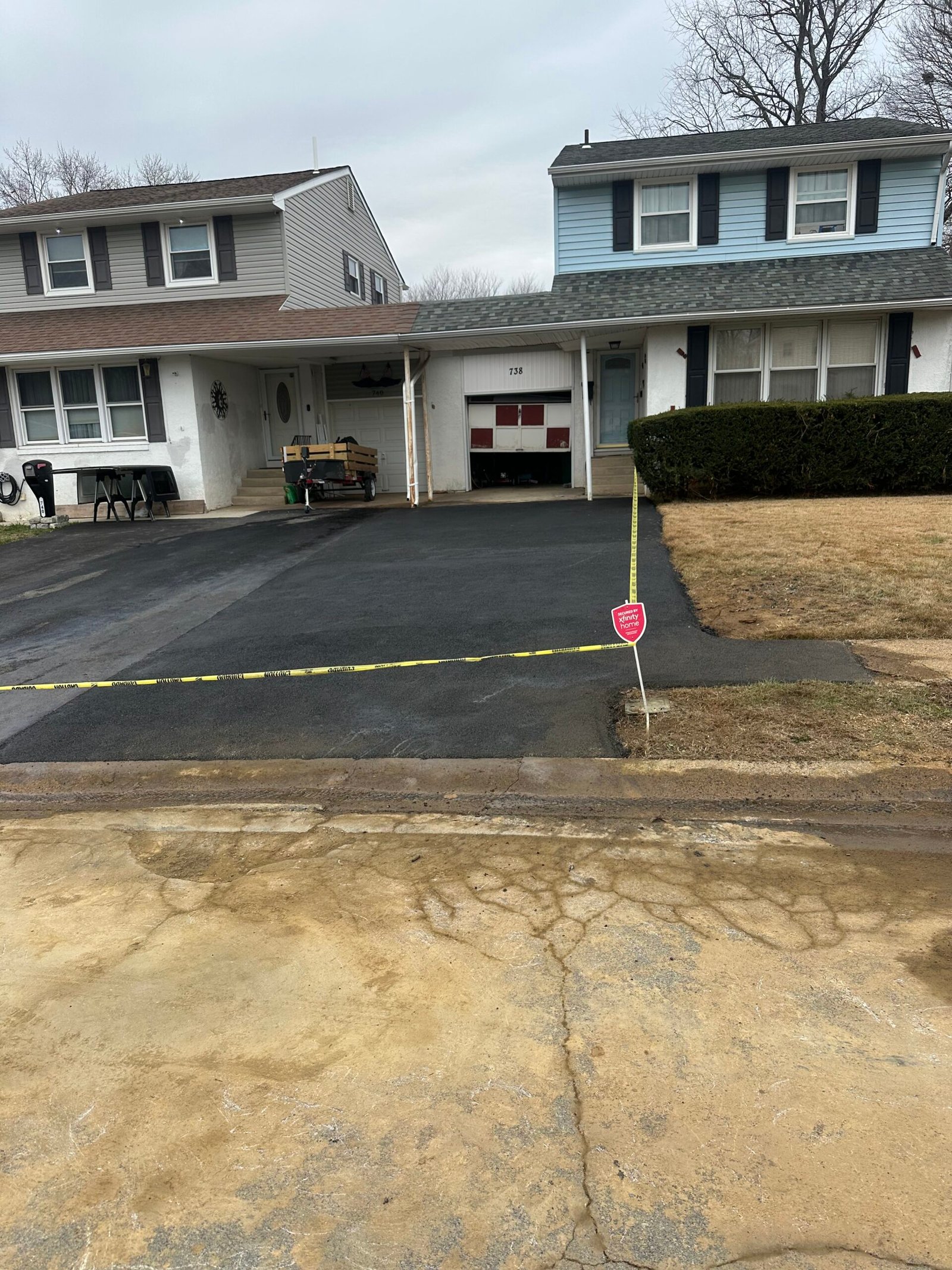 Completed parking lot