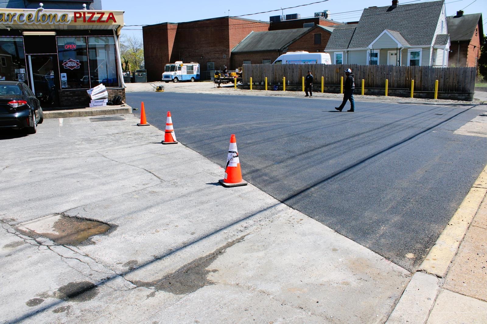 Completed parking lot paving project in Delaware